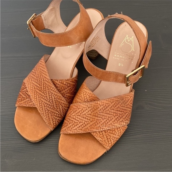 Marroqui Sanchez Chevron Weave Criss Cross Sandals Block Jute Heel Size 9.5 - Picture 15 of 15